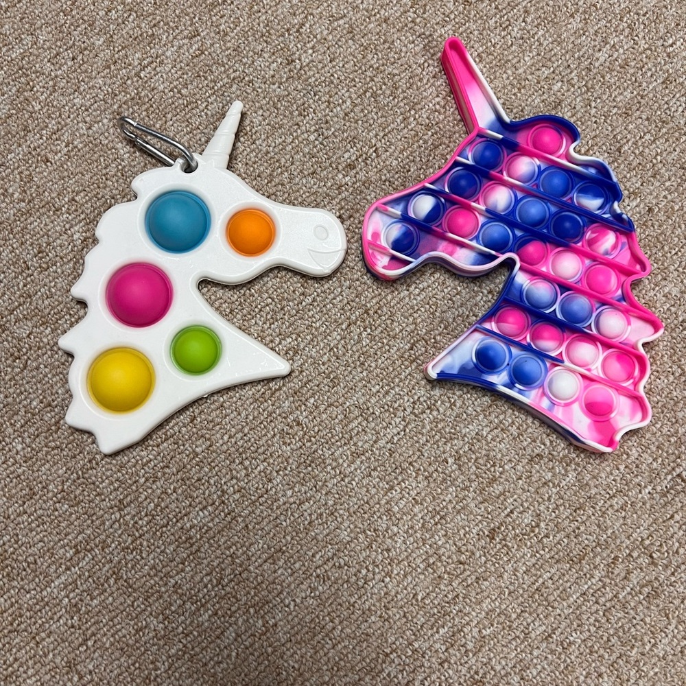 Push Pop Bubble It Unicorn Silicone Sensory Fidget Toy Autism Stress Relief, 2